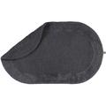 Rhomtuft Badteppich Exquisit oval, 80 x 160 cm, zinn