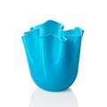 Venini Vase Fazzoletti Opalino, H 24 cm, hellblau