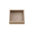 Riviere Vanity leather vide-poche, square small, taupe