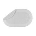 Rhomtuft Badteppich Exquisit oval, 50 x 75 cm, weiß