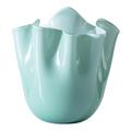 Venini Vase Fazzoletti Opalino, H 31 cm, türkis