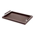 Riviere Handgewebtes Ledertablett Milano, groß, chocolat