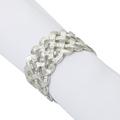 L'Objet Braid napkin rings, set of 4, platinum
