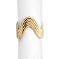 L'Objet Serviettenringe Ripple, 4er-Set, gold