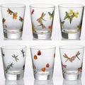 Artel Bug Painted set of 6 small tumblers, 6 patterns