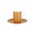 Raynaud Trésor double espresso cup and saucer, orange