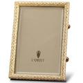 L'Objet Rectangular Pave picture frame, gold, picture size 20 x 25 cm (8'' x 10'')