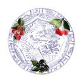 Gien Oiseau Bleu Fruits dinner plates, set of 4