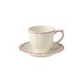 Gien Filets Pivoine US coffee/tea cups and saucers, set of 2