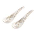 Wedgwood Renaissance Grey Accents chinese porcelain spoons, set of 2
