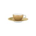 Raynaud Minéral Irisé Gold mocha cup and saucer