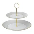Wedgwood Gio Gold two tier cake stand