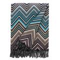 Missoni Home Plaid Perseo, türkis-gestreift