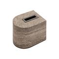 Giobagnara Nobble tissue box, bronze & travertine titanium, small