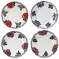 Bernardaud Braquenié Set aus 4 Esstellern, 4 Dekore