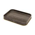 Giobagnara Positano tray, brass & Eramosa Brown, rectangular, large