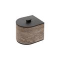 Giobagnara Nobble box, bronze & travertine titanium, large