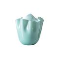Venini Vase Fazzoletti Opalino, H 13,5 cm, türkis