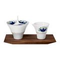 Hering Berlin Alif Blue-Green milk & sugar set on tray