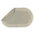 Rhomtuft Badteppich Exquisit oval, 70 x 130 cm, stone