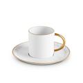 L'Objet Neptune Gold Espressotasse mit Unterteller