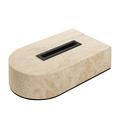 GioBagnara Nobble tissue box, bronze & travertine, large