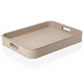 Giobagnara Rechteckiges Tablett Polo, mit Griffen, 47,5 x 35 cm, stone