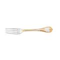 Christofle Marly dinner fork, silverplated with gold accents
