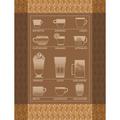 Le Jacquard Francais Barista tea towel, mocha brown