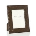 Riviere Milano leather frame, chocolate, photo size 13 x 18 cm (5'' x 7'')