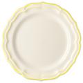 Gien Filets Jaune Citron dinner plates, set of 4