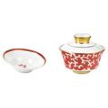 Raynaud Cristobal Koralle chinesisches Teeset (chinesische Teetasse mit Deckel und Unterteller)