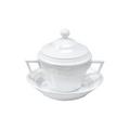 KPM Kurland Blanc Nouveau soup cup and saucer with lid