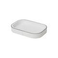 Giobagnara Stapelbares Tablett Polo, rechteckig klein, H 3 cm, weiß