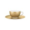 Raynaud Minéral Irisé Gold Teetasse mit Unterteller