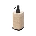 GioBagnara Polo soap dispenser, bronze & travertine