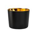 Sieger by Fürstenberg Sip of Gold Satin Champagne goblet, black
