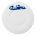 Hering Berlin Ocean gourmet plate, broad rim, motif sea bass