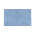 Yves Delorme Adagio bath mat, pastel blue with white border