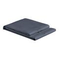 Christian Fischbacher Satin fitted sheet, anthracite (095), 90 x 200 cm, for topper 6-10 cm