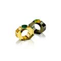 Reflections Copenhagen Shelby napkin rings, set of 2, yellow & green