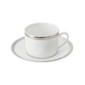 Christofle Malmaison Platin Kaffee-/Teetasse mit Unterteller