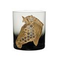 Artel African Safari Gilded double old fashioned tumbler, zebra in smoke