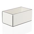 Giobagnara Suite leather basket, large, 29 x 17 cm, off white