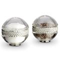 L'Objet Braid salt and pepper shakers, platinum