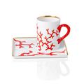 Raynaud Cristobal Koralle Set: Becher & Tablett