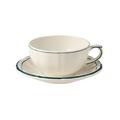 Gien Filets Acapulco café au lait cups and saucers, set of 2