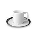 L'Objet Soie Tressée Black espresso cup and saucer