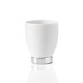 Cristal et Bronze Hémisphère toothbrush tumbler, chrome