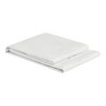 Christian Fischbacher Satin fitted sheet, pearly white (307), 90 x 200 cm, mattress height 15 cm